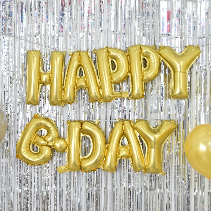 은박풍선세트 HAPPY B DAY 골드 은박풍선세트 HAPPY B DAY 골드