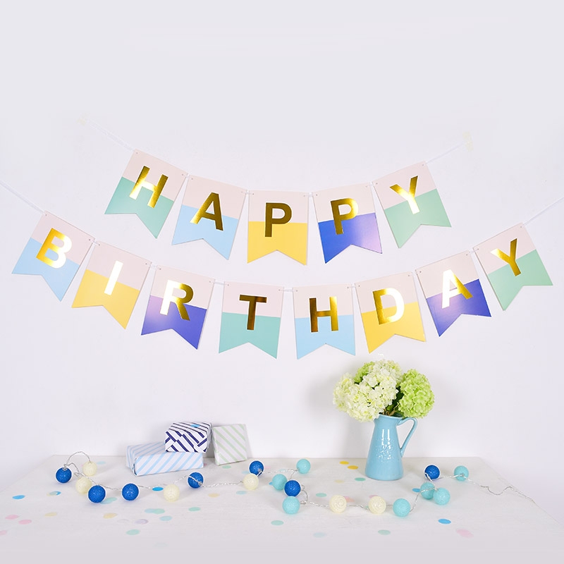생일파티가랜드 투톤 블루 생일파티가랜드 투톤 블루