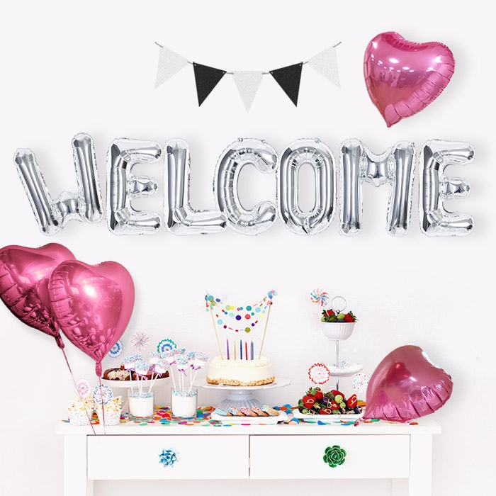 은박풍선세트 WELCOME 실버 은박풍선세트 WELCOME 실버