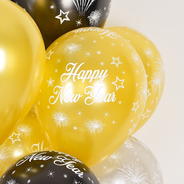 30cm Happy new year 3색혼합 30cm Happy new year 3색혼합