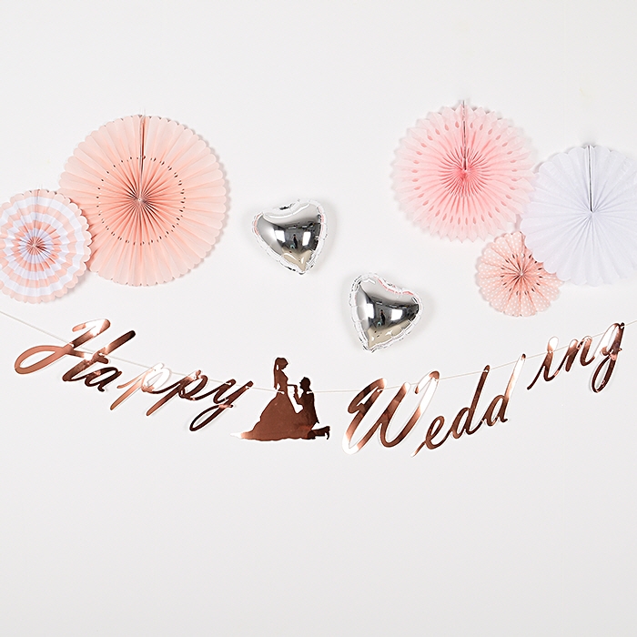 Happy Wedding 가랜드 로즈골드 Happy Wedding 가랜드 로즈골드