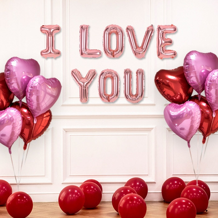 은박풍선세트 I LOVE YOU 2색 은박풍선세트 I LOVE YOU 2색