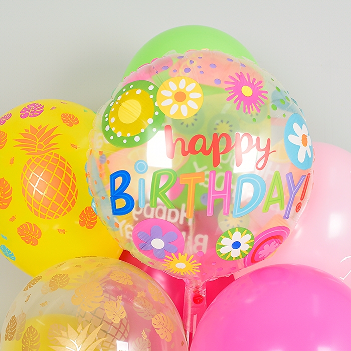 생일은박풍선 라운드 18인치 투명플라워 생일은박풍선 라운드 18인치 투명플라워