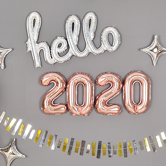 은박풍선세트 2020 소 로즈골드 은박풍선세트 2020 소 로즈골드