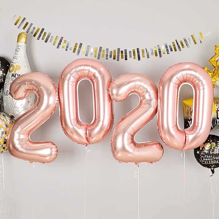 은박헬륨풍선 2020 대 로즈골드 은박헬륨풍선 2020 대 로즈골드