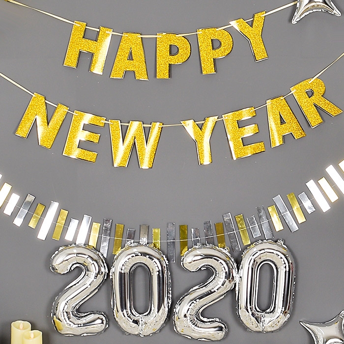 레터가랜드 HAPPY NEW YEAR 골드 레터가랜드 HAPPY NEW YEAR 골드