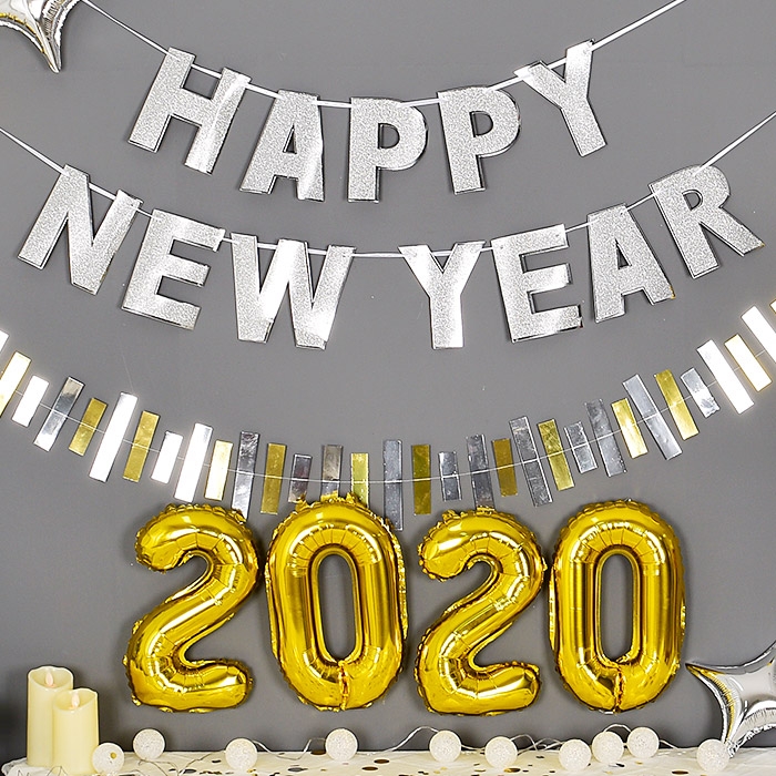 레터가랜드 HAPPY NEW YEAR 실버 레터가랜드 HAPPY NEW YEAR 실버