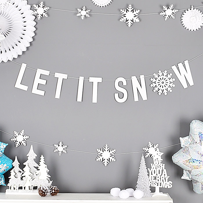 LET IT SNOW 가랜드 실버 LET IT SNOW 가랜드 실버