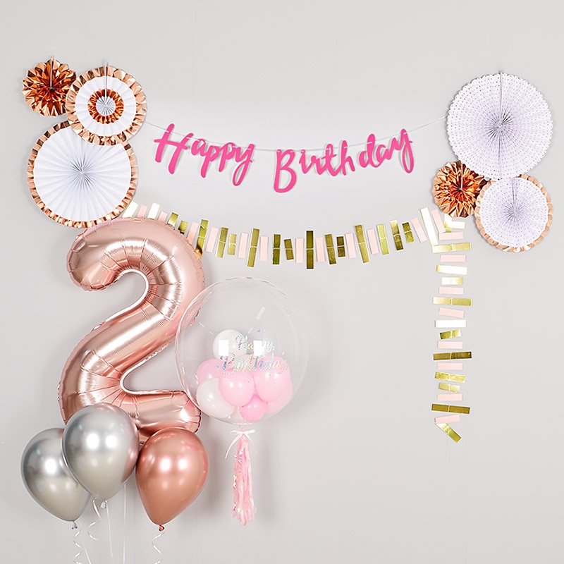 생일가랜드 캘리그래피 핑크 생일가랜드 캘리그래피 핑크